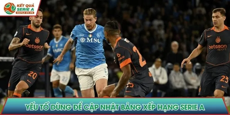 Yếu tố dùng để cập nhật bảng xếp hạng Serie A